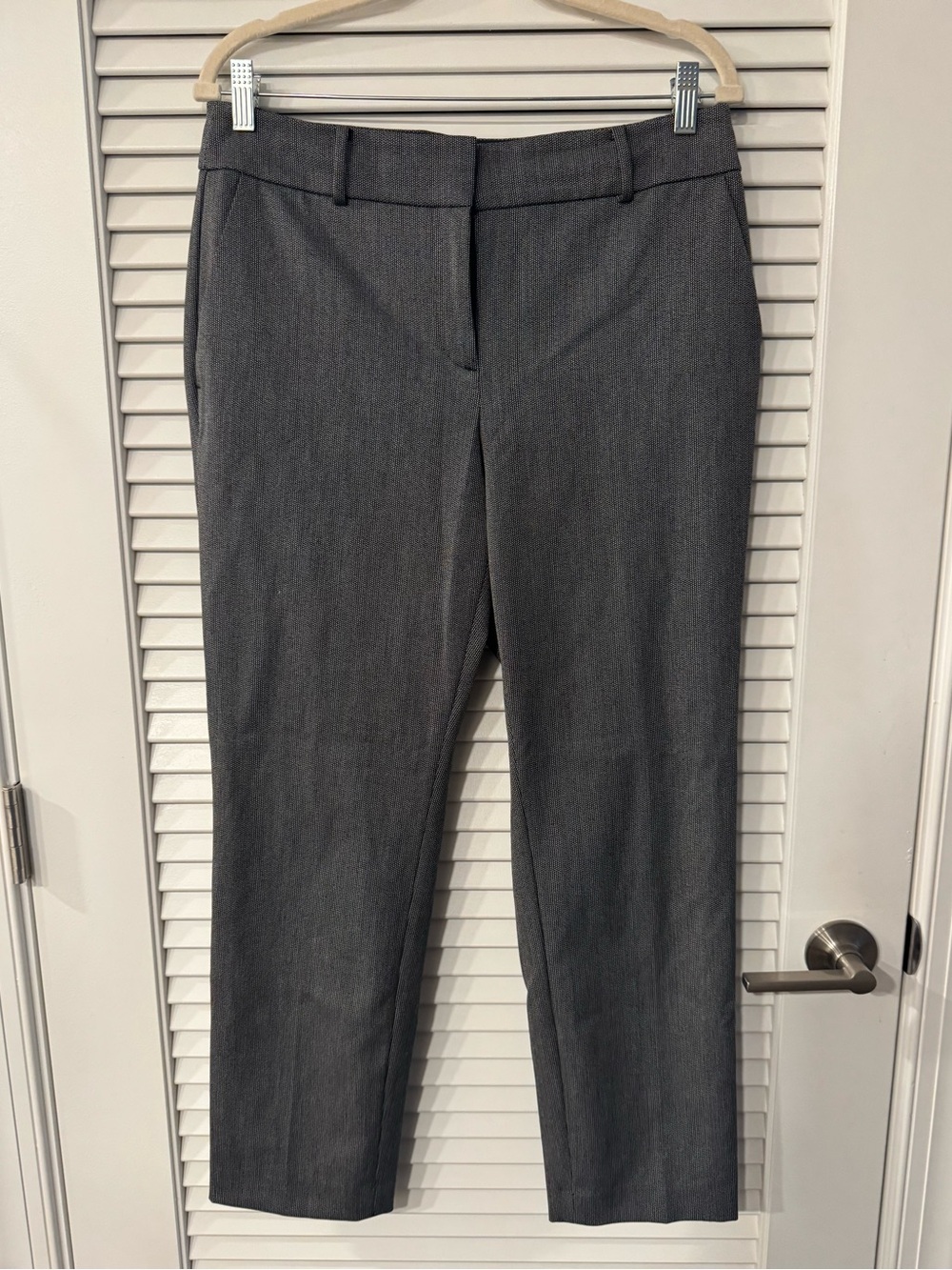 LOFT Charcoal Julie Straight-Leg Dress Pants